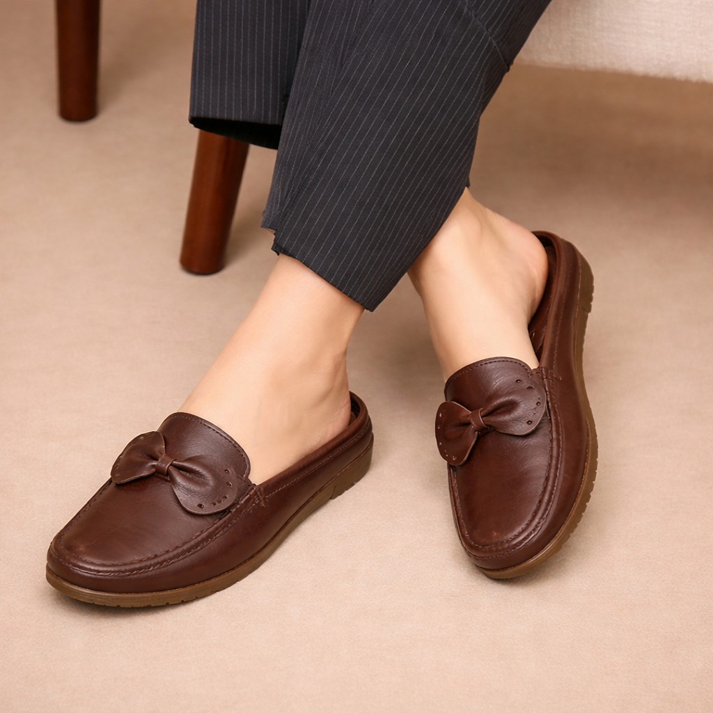 Leather Ladies Half Shoe